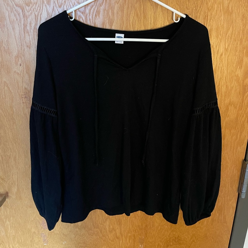 Old Navy Black Blouse with Detailing